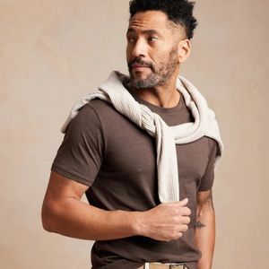 NWOT Men’s Banana Republic Premium Wash Shirt | Cotton | Size L | Brown